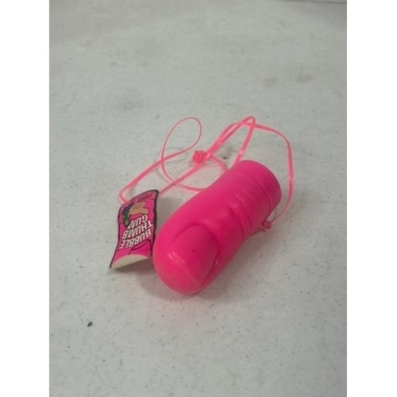 Other - Vintage Bubble Thumb Gum Neon Pink Novelty Candy Container Sealed New Old Stock